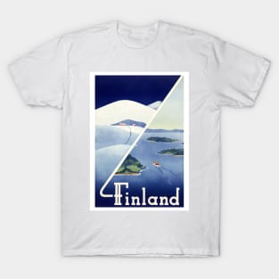 Vintage Travel Poster Finland T-Shirt